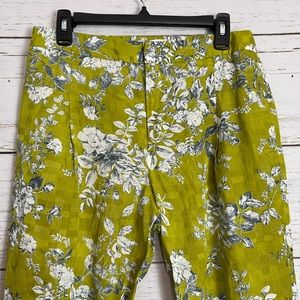 Anthropology Floral Print High-rise Pants Size 10